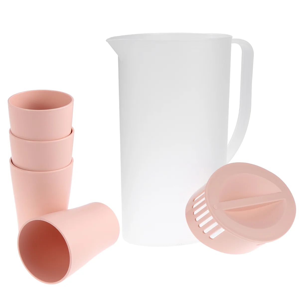 

Pitcher Water Plastic Kettle Tea Lid Beverage Jug Cold Pitchers Drink Coffee Lemonade Fridge Pot Jugs Ice Iced Scale Jar Hot