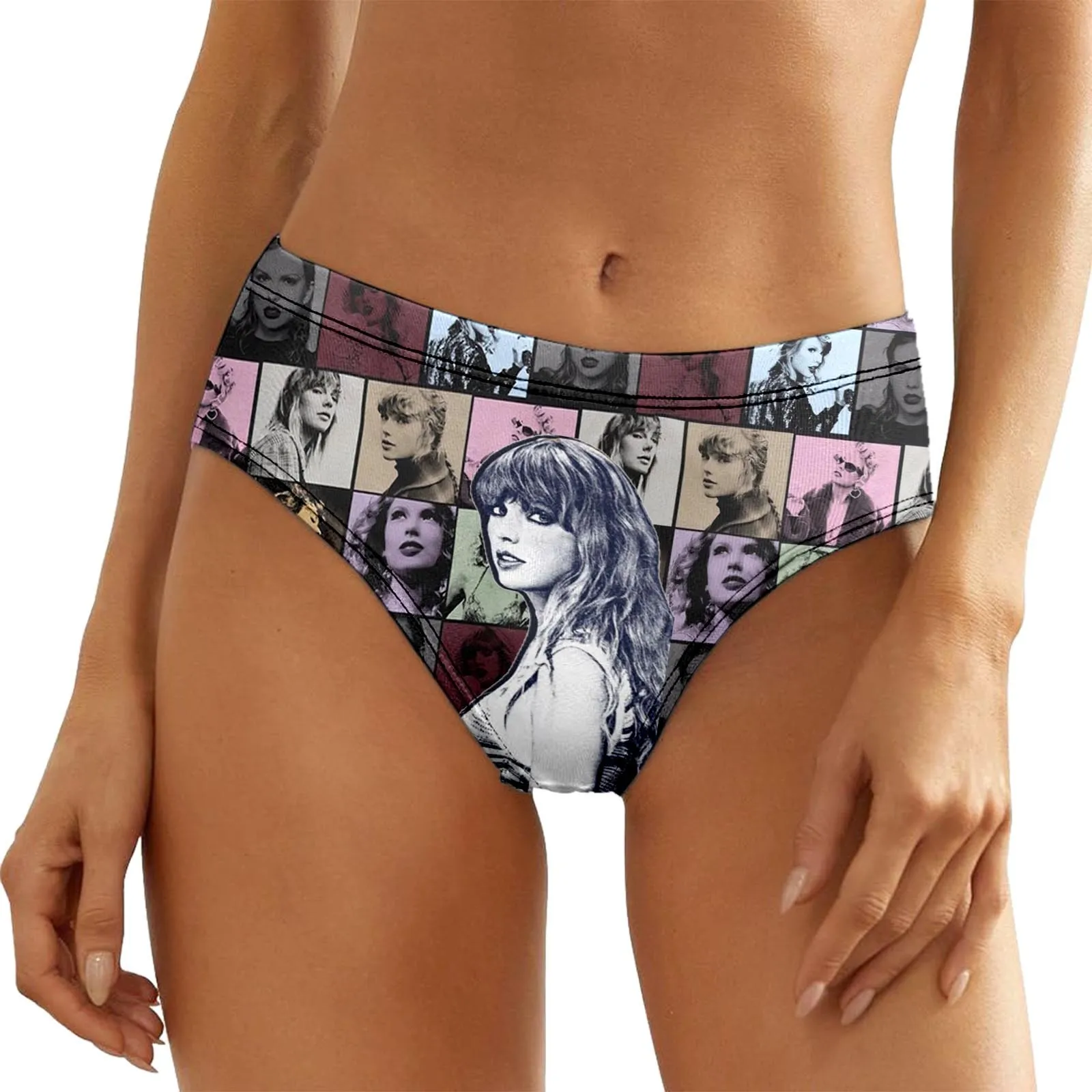 

Taylor Printing Women Seamless Panties Plus Size Mid Waist Underpants Underwear 1989 Breathable Briefs Female Panties Lingerie