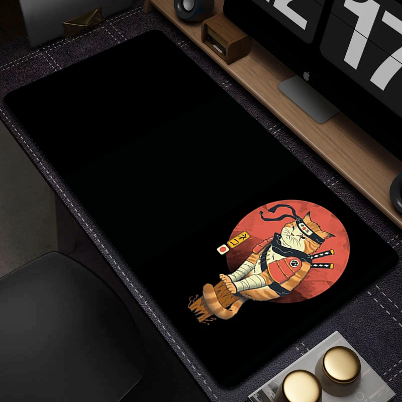 

Japanese Cat Mouse Pad Cartoon Rubber Mouse Mat Gaming Locking Edge Carpet Extend Non-Slip Mousepad Large Laptop Table Mat XXL