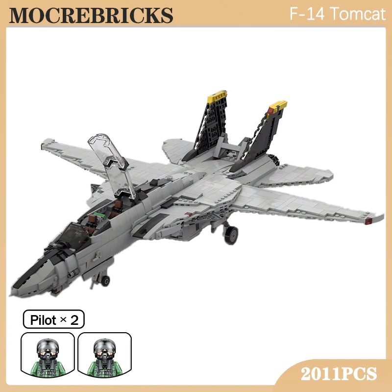 

WWII Military Series U.S Sky Weapon F-14 Tomcat Bomber MOC Assembling Building Blocks Aircraft Model Children's Toys Gifts