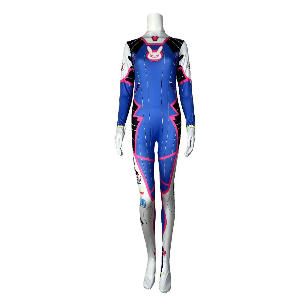 Фото OW Mecha Girl D.Va комбинезон косплей костюм 3D боди Хэллоуин маскарад платье карнавальная вечеринка наряды для женщин №2