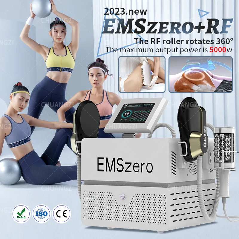 

2023 New Emszero 2 in 1 Roller Massage Lose Weight Therapy Compressive Micro Vibration Vacuum 5D Body Slimming Machine