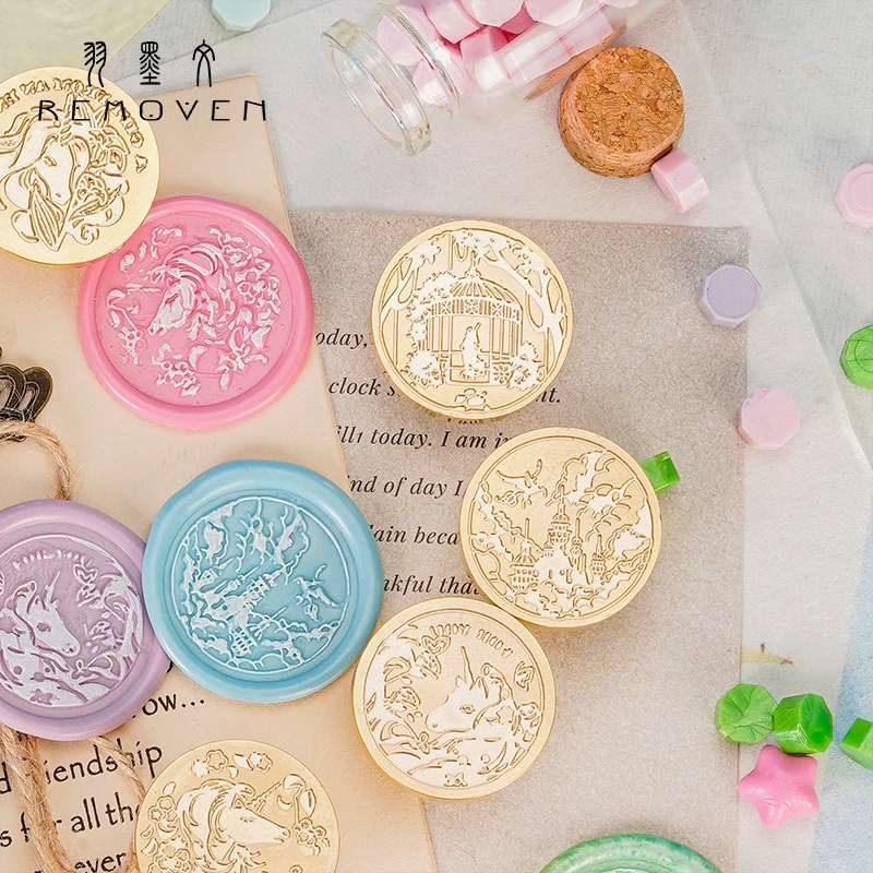 Unicorn Seal Korea Metal Wax Stamp DIY Tool Custom Craft Supplies Stamps for Scrapbooking |