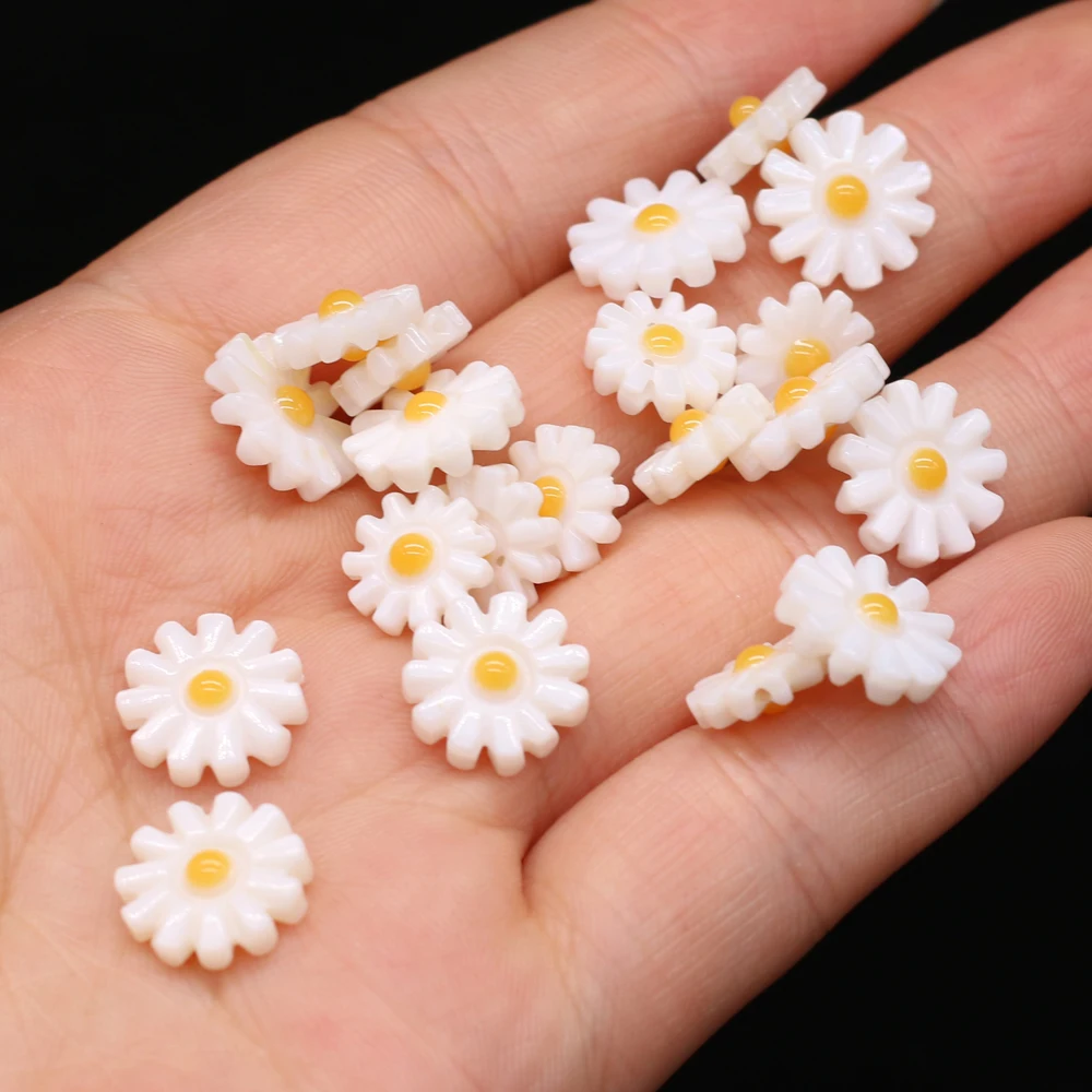 

Natural Freshwater Shells Sun Flower Pendant Beads 10/12mm For Jewelry Making DIY Necklace Earring Accessories Charms Gift Party