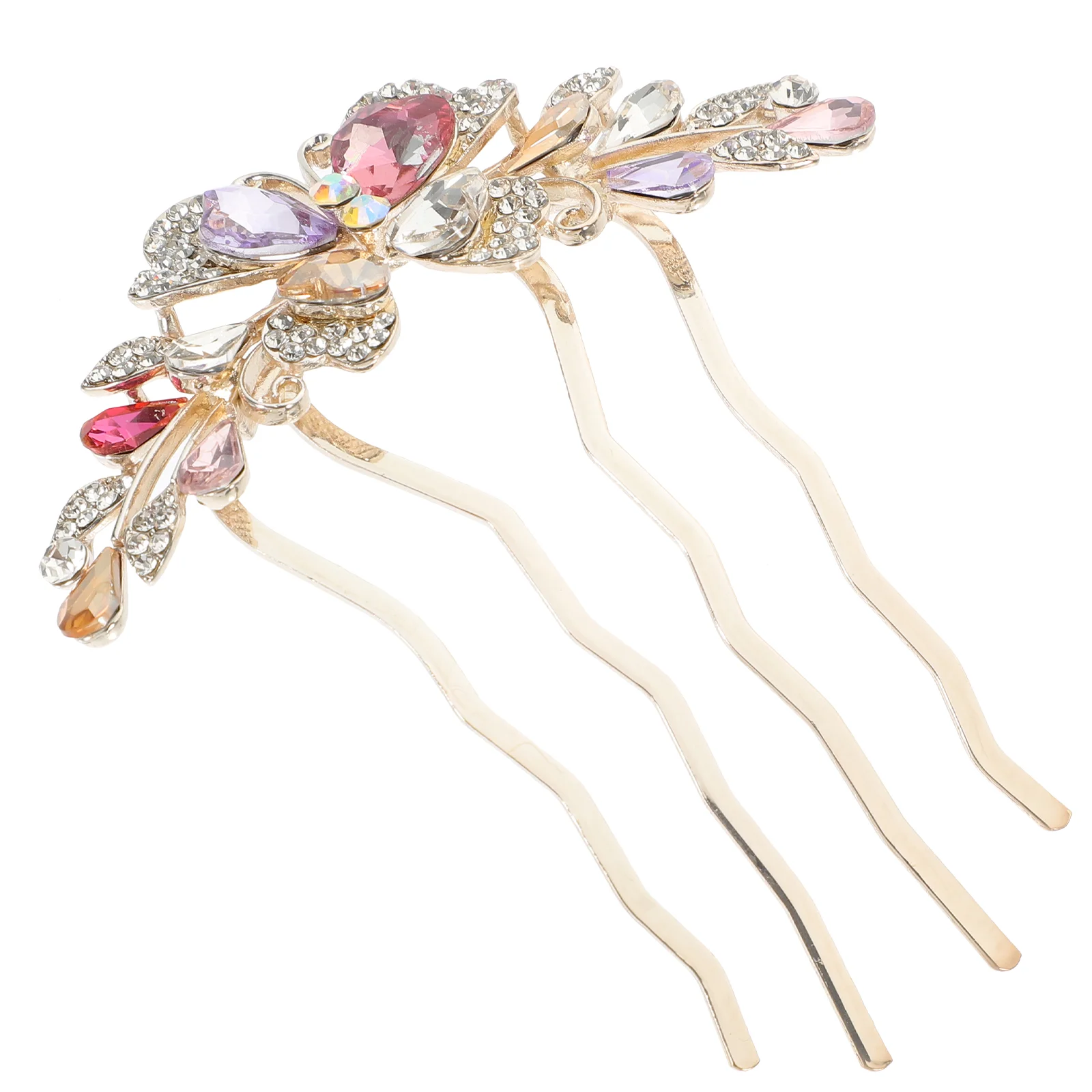 

Hair Comb Clips Rhinestone Pin Korean Version Combs Women Accessories Side Metal