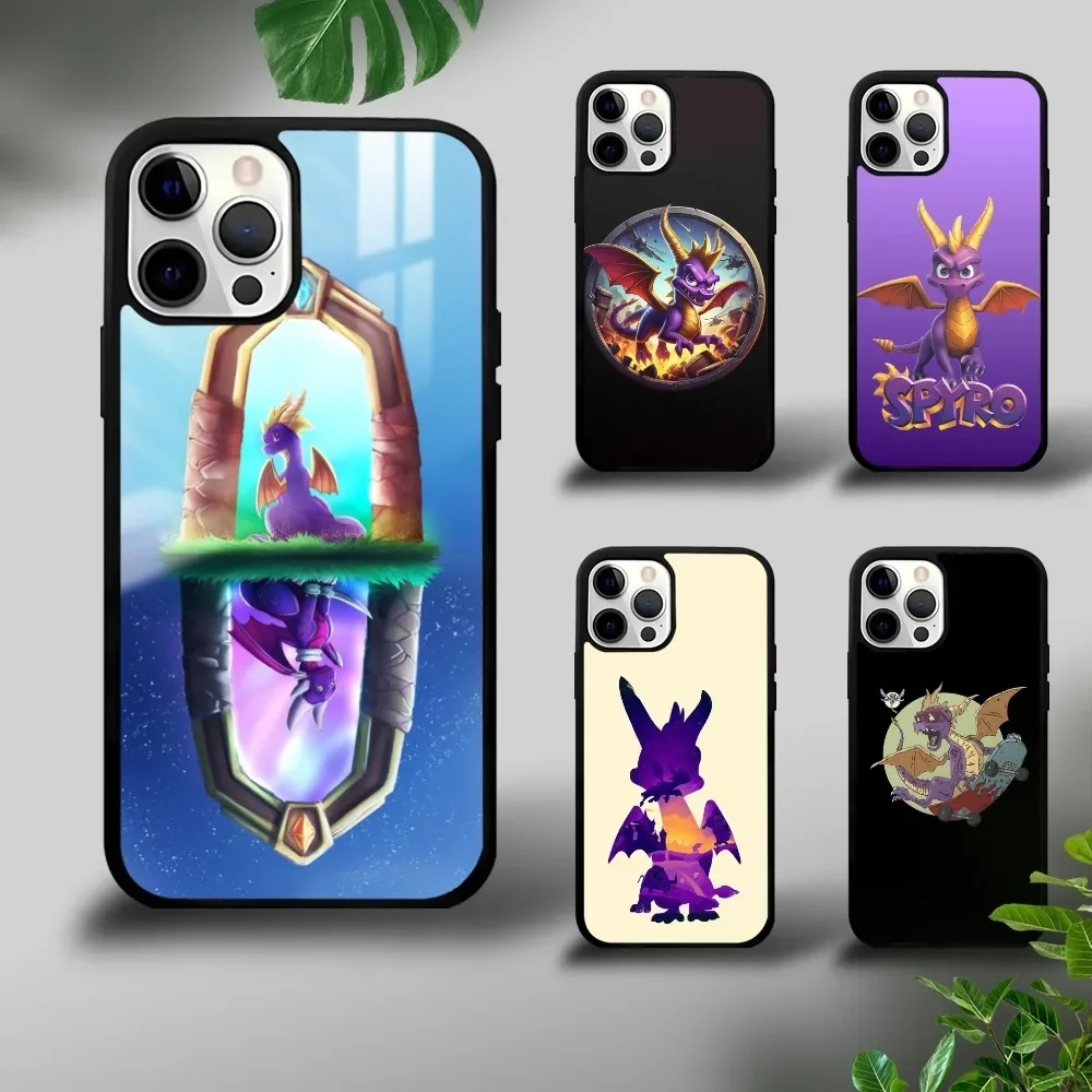 Чехол для телефона Game S-Spyro Series Dragon iPhone 16 15 14 13 12 11 Pro Xs Max Mini Plus Celulares Hard Funda