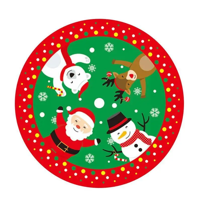 

Cartoon Christmas Tree Skirt Non-woven Fabric Ornaments Decorations Year Party Atmosphere Carpet Festive New U1s6