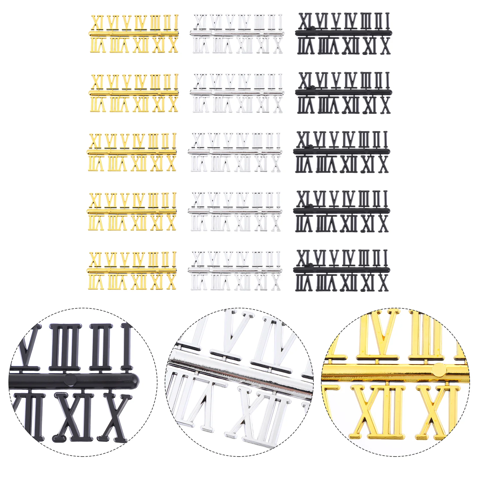

Clock Numbers Replacement Parts Roman Numerals Wall Arabic Diy Repair Sticker Digital Repairing Number