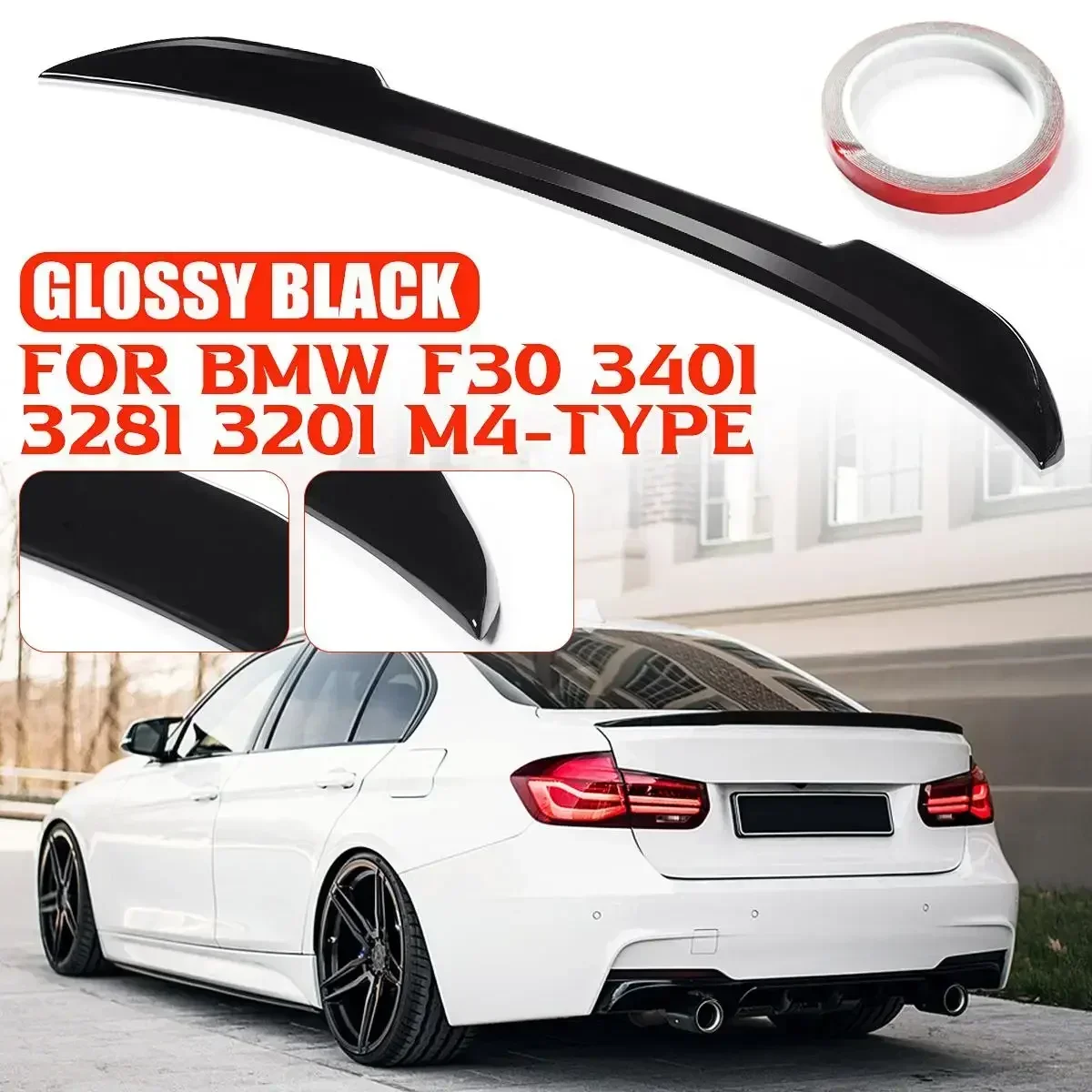 CS Style Автомобильный задний спойлер для багажника удлинитель крыла BMW F30 F80 340i 328i 320i