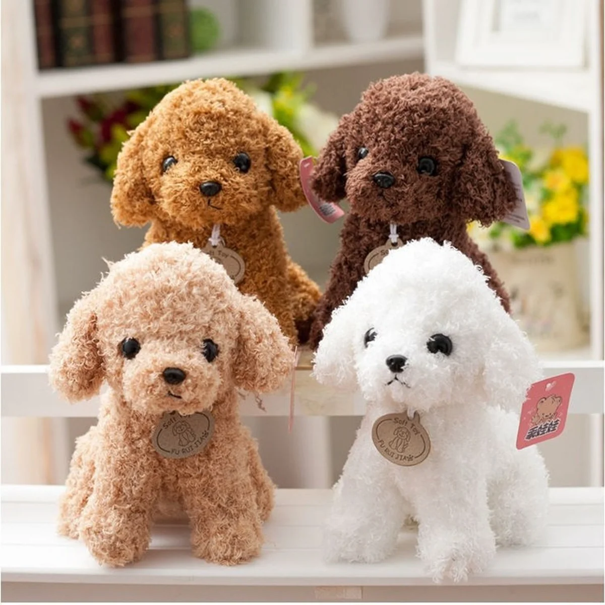 Кавайная Милая Мини-собака, плюшевые игрушки, мягкая хлопковая игрушка для девочек и детей, плюшевые животные, плюшевые игрушки, 20 см