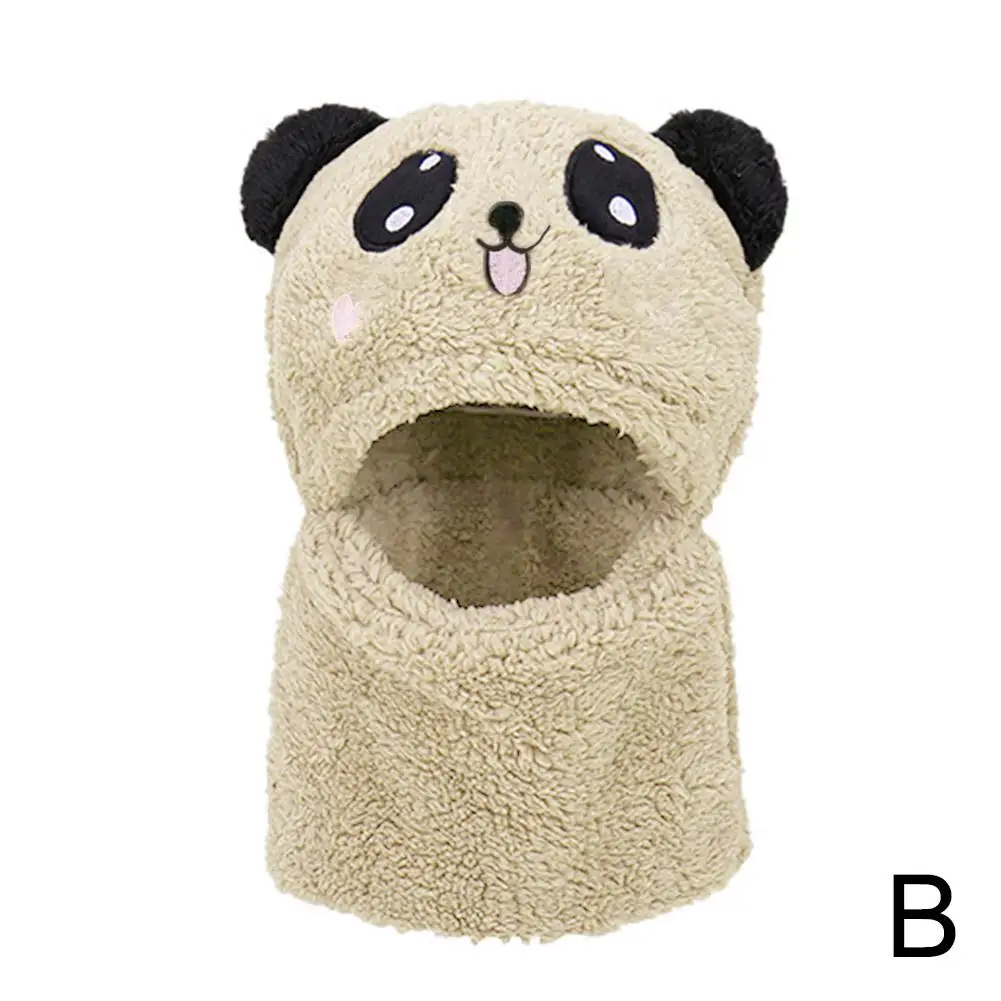 Детский мультяшный двухслойный шарф шапка на осень и зиму Милая теплая для детей