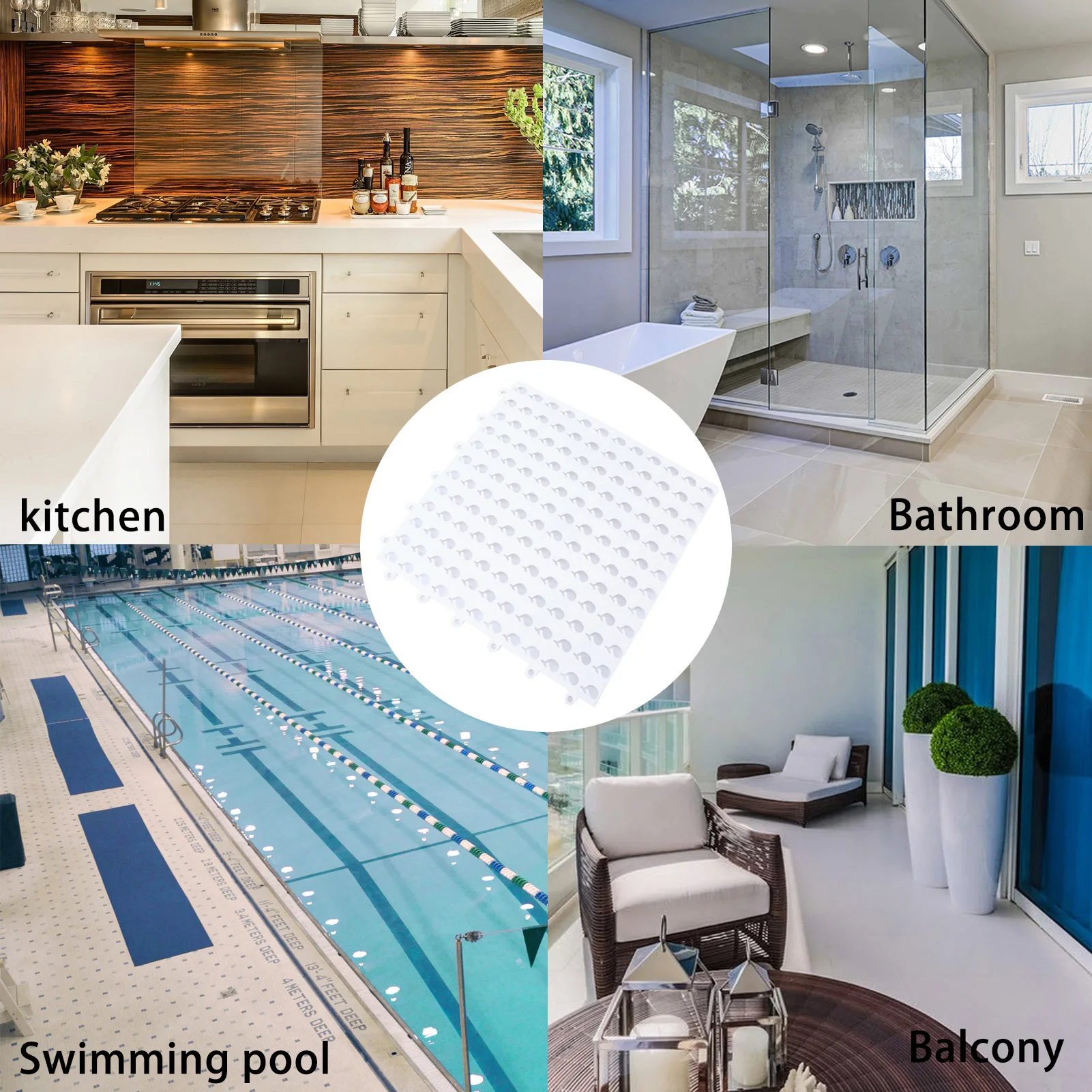 Сращивающийся Водонепроницаемый Коврик для ванны Противоскользящий коврик душа