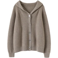 hooded cardigan feminino 100 cashmere winter warm sweater women new latest fashion for women 2022 clothes