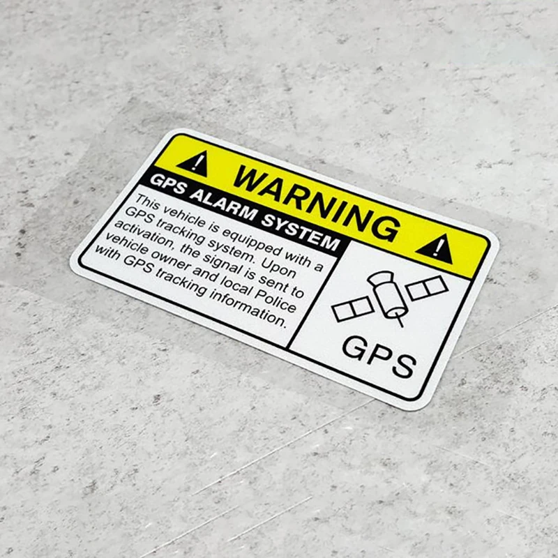 

ПРЕДУПРЕЖДЕНИЕ GPS-ПЕРЕКТИВНАЯ сигнализация, светоотражающая виниловая наклейка, автомобильный Стайлинг, противоугонные наклейки для скутера, мотоцикла