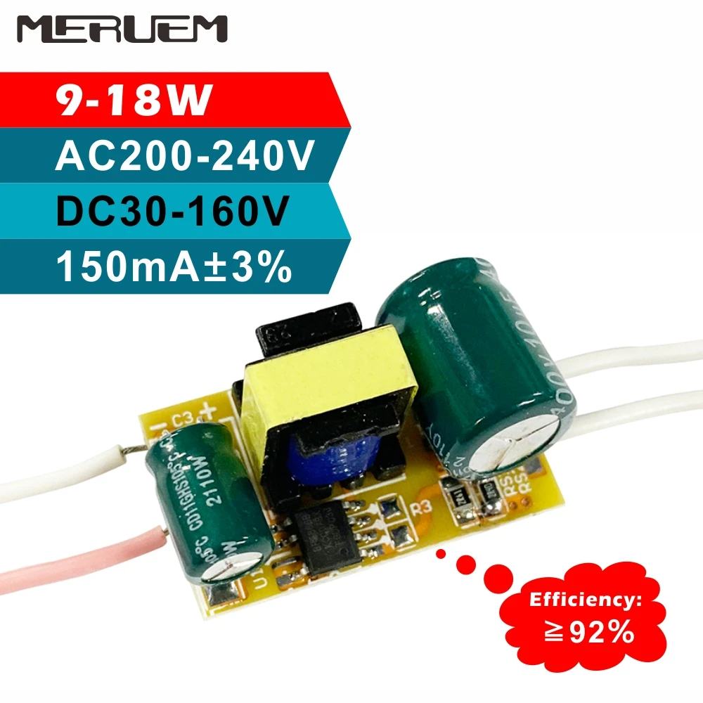 

Трансформатор MERUEM DR-DP-FGL918-30160V150MA 9-18Вт