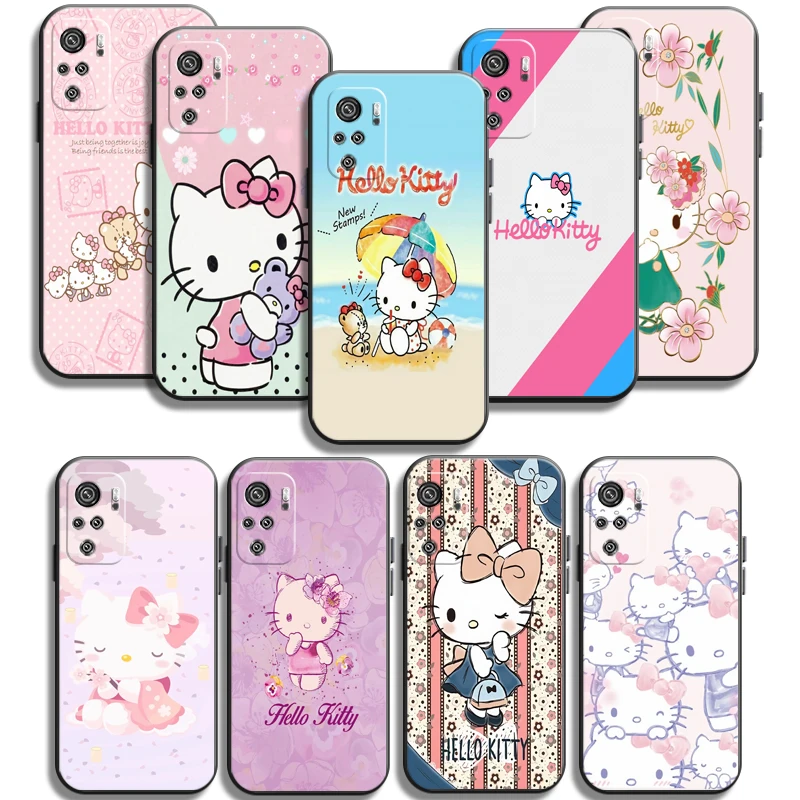 

Милые телефонные чехлы Hello Kitty для Xiaomi POCO F3 GT X3 GT M3 Pro X3 NFC Redmi Note 9 10 Pro 5G, мягкая задняя крышка из ТПУ