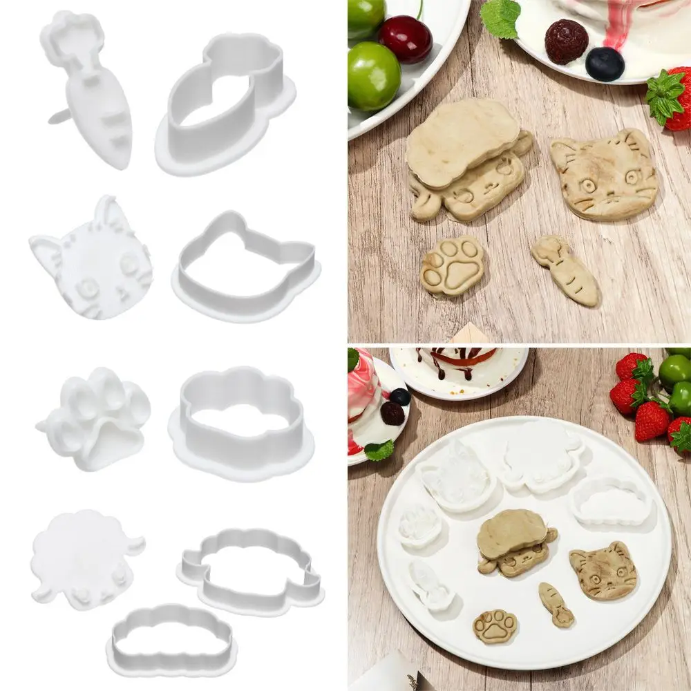 

1PC Food Grade Plastic Biscuit Mold Cartoon Cookie Cutter Biscuit Moud Sugar Crafts Bakery Accessories Cake Decorating Tool