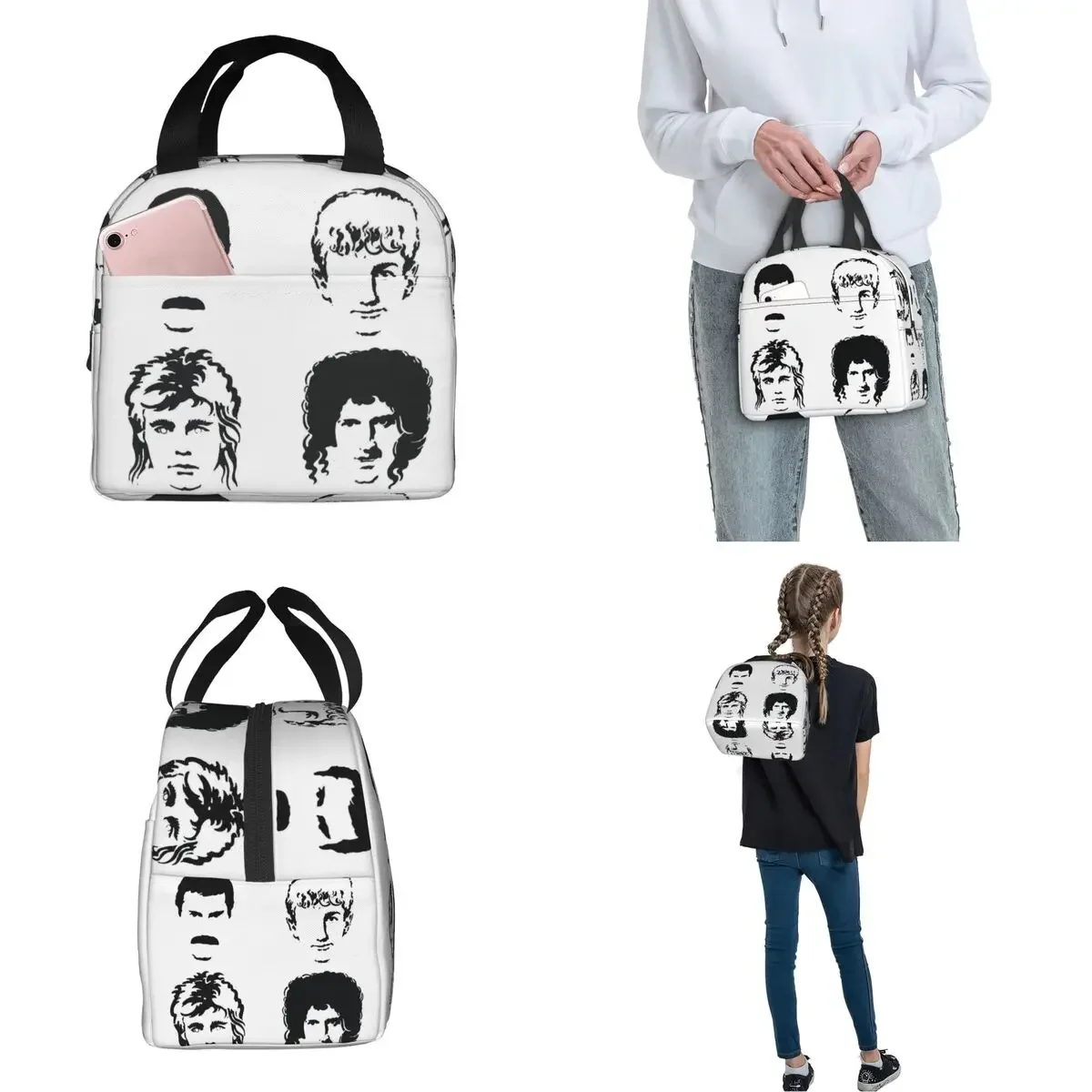 Изолированные сумки для ланча Queen Термосумка контейнер еды большая сумка-тоут с