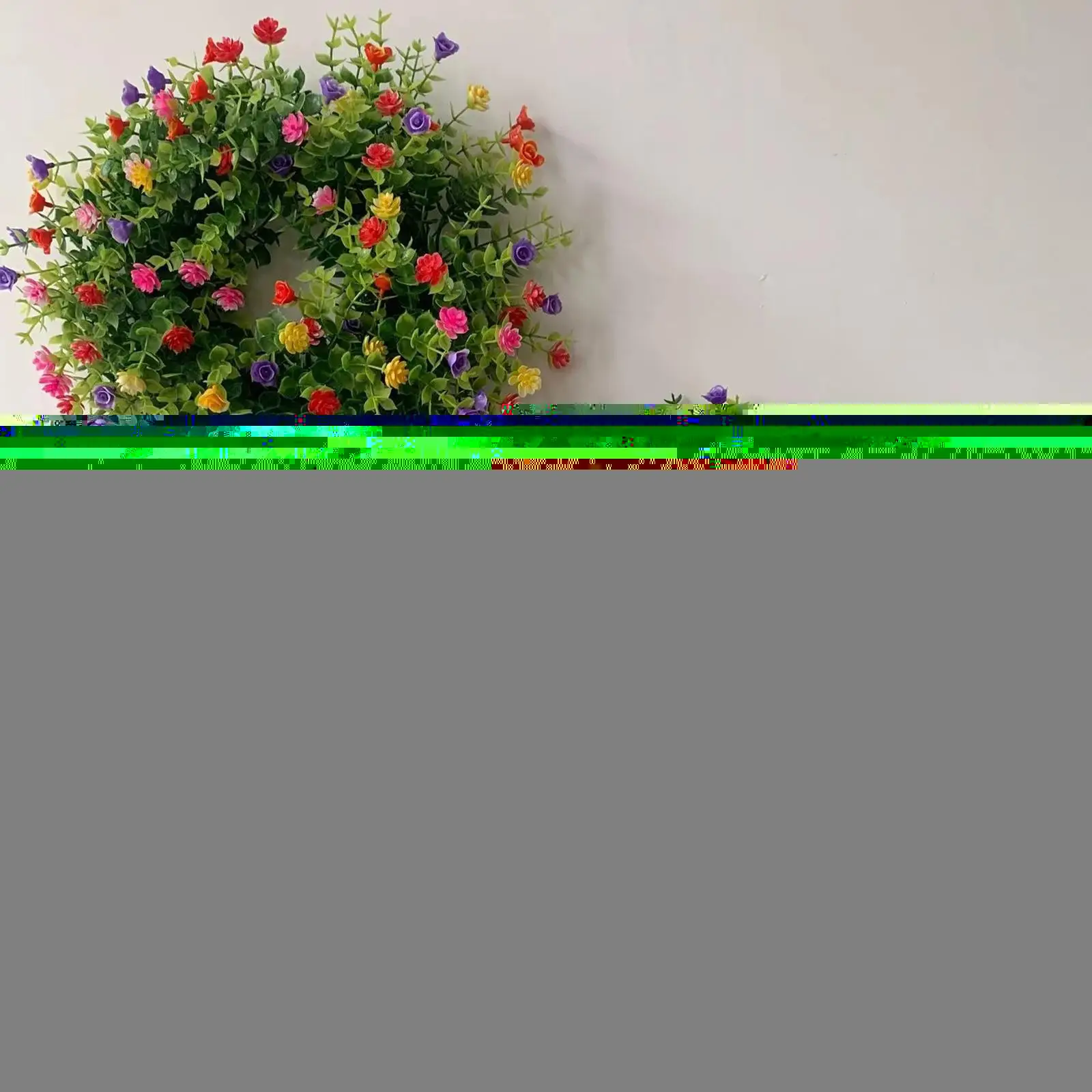 

Colorful Spring Summer Floral Wreath Artificial Flower Wreath For Front Door Wall Party Bouquet Wedding Decor Cottage Garla A1s5