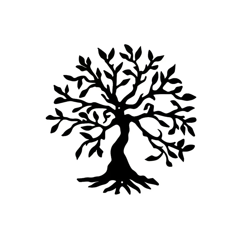Металлическая Настенная картина силуэт дерева жизни настенная подвесная