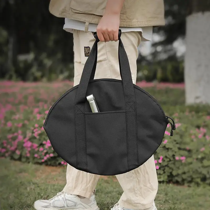 

Outdoor cast Iron pot storage bag Medical Stone barbecue plate Frying pan pan tote bag portable thickened storage bag