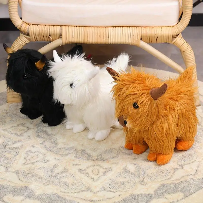 

Highland Cow Plush Toy Animal Simulation Soft Stuffed Plushies Highland Cattle Plush Doll Perfect Gift For Children Birthday