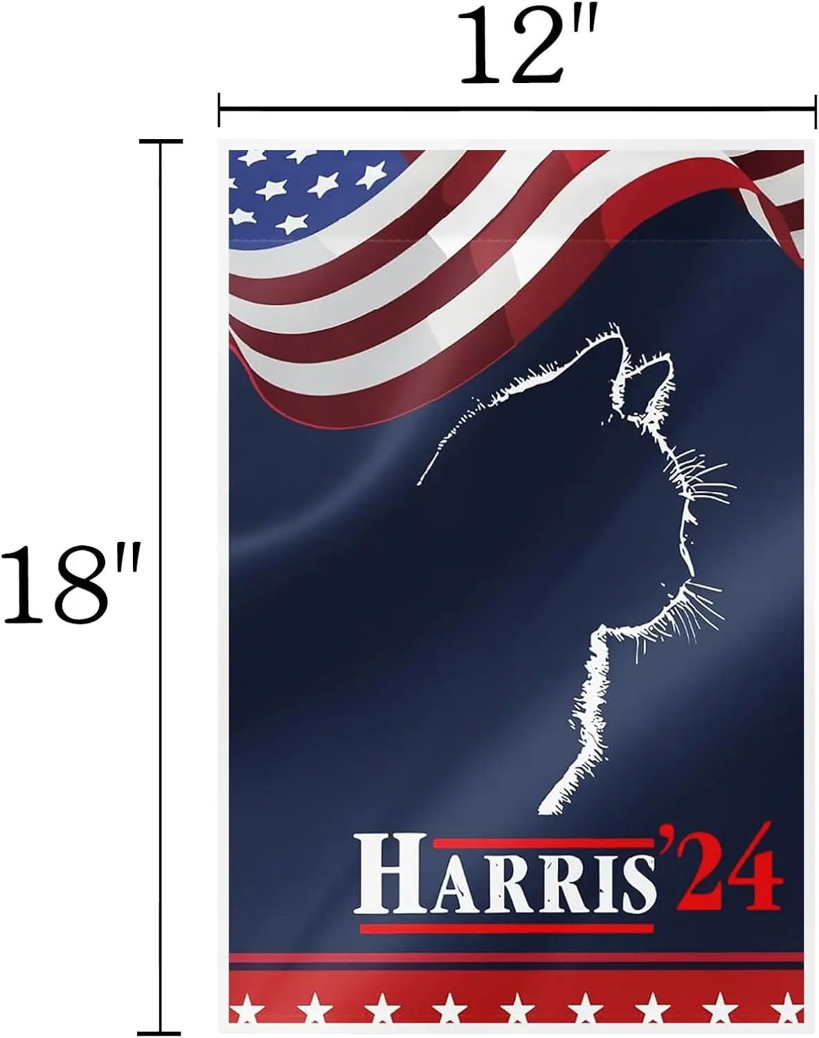 Детский кот женский садовый флаг Kamalas 12x18 дюймов президент Камалы Харриса 2024