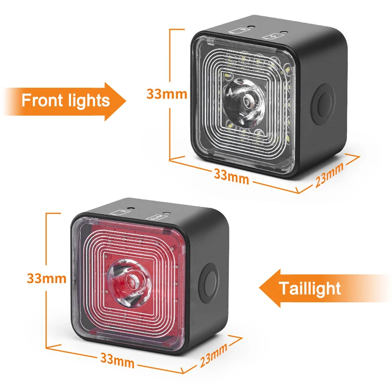 Фары велосипедные передние и задние умные стоп-сигналы зарядка через USB