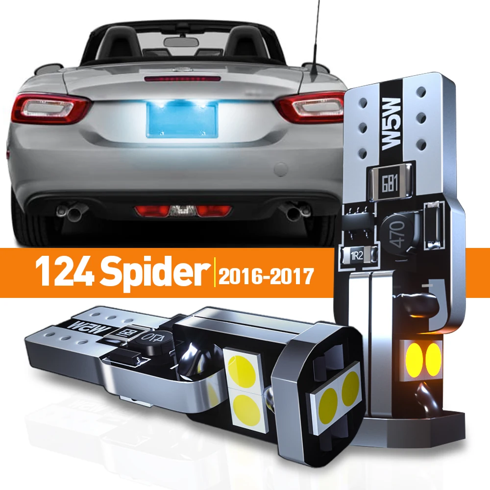 

2x LED License Plate Light For Fiat 124 Spider 2016 2017 Accessories Canbus Lamp