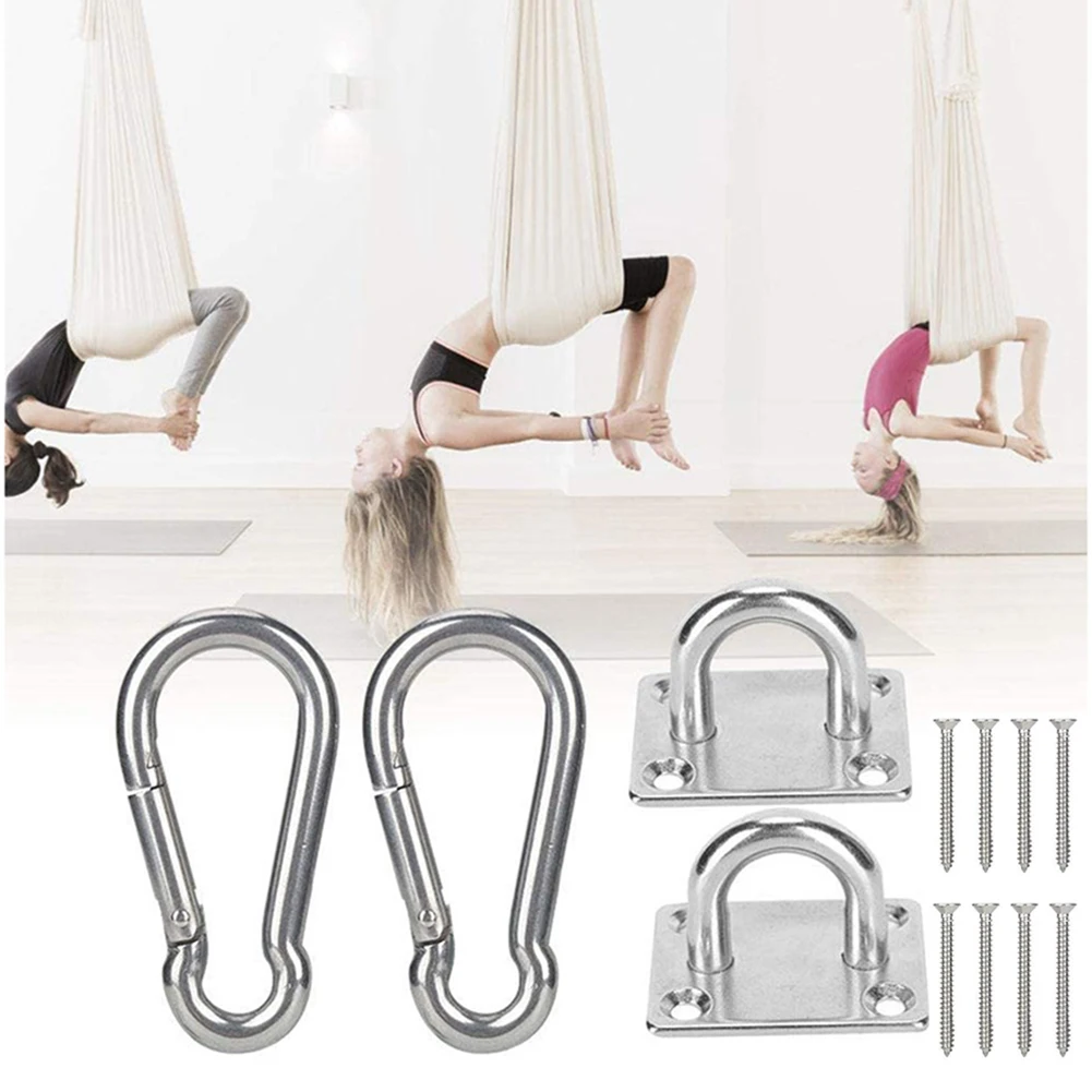 

2Pcs Stainless Steel Heavy Duty Ceiling Hanging Hook Set Swing Chair Bracket Hardware Tool For Yoga Swing Trees