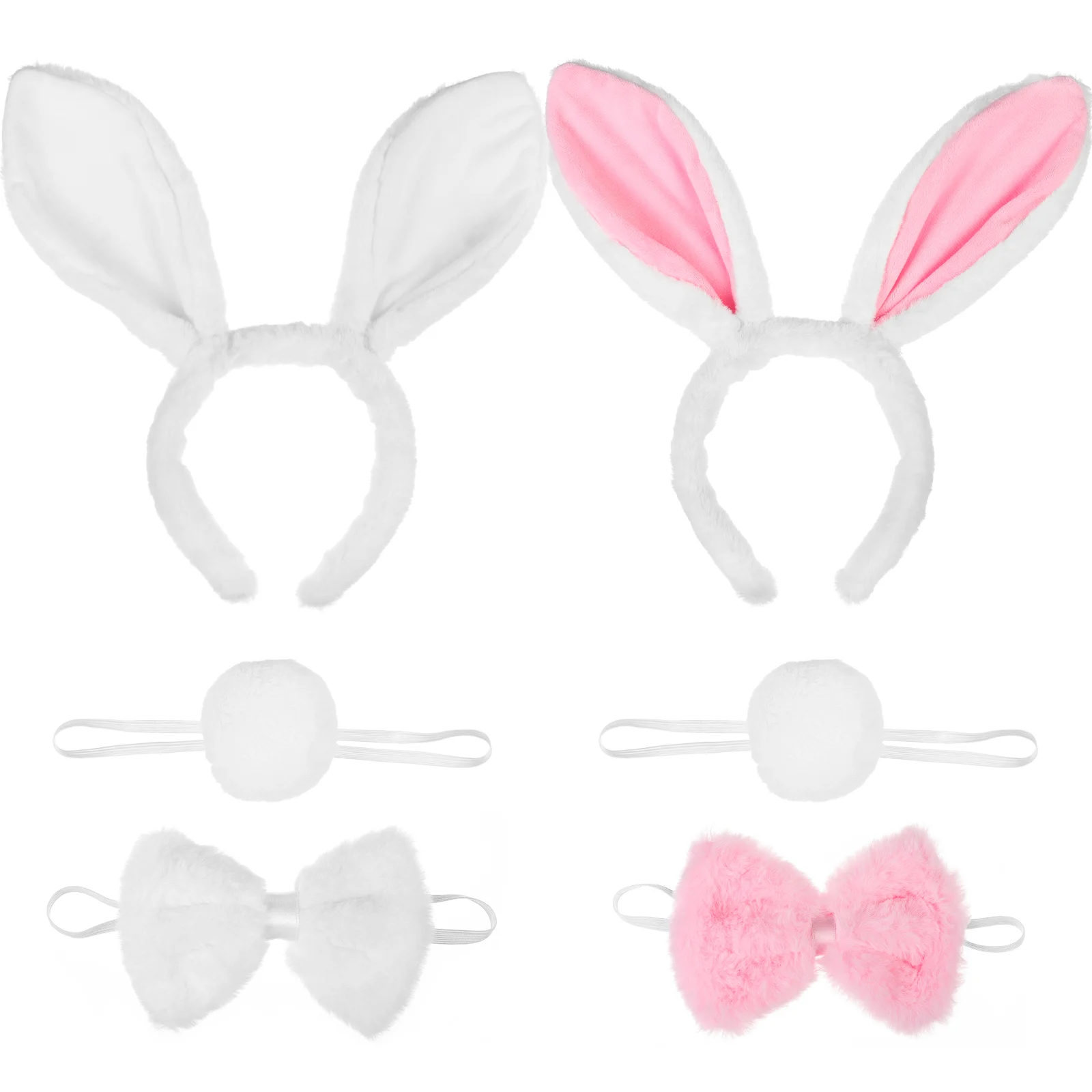 

Bunny Ears Accessory Rabbit Headband Set Costume Tie Ear Eastertail Cuffs Funny Bow Hats Party Hairbands Adult Cosplay Hat