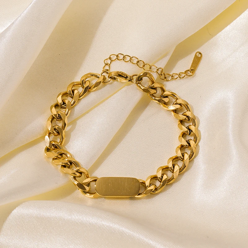 GANEMLY 316L браслет из нержавеющей стали геометрический для женщин модная