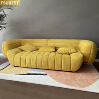 Italian Minimalism Design Home Furniture High Quality Tactile Style 3 Seater Fabric Living Room Sofa  sofa cama 2 plazas