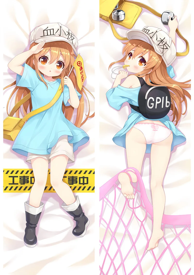 

60x180cm Anime Cells at Work! Pletelet Cosplay Hugging Body Pillow Case Prop