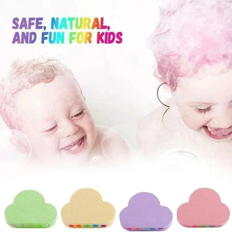 

Creativity Bath Soap Cloud Salt Moisturizing Exfoliating Body Cleansing Skin Bubble Bath Bombs Rainbow Soap Cloud Of Salt baby