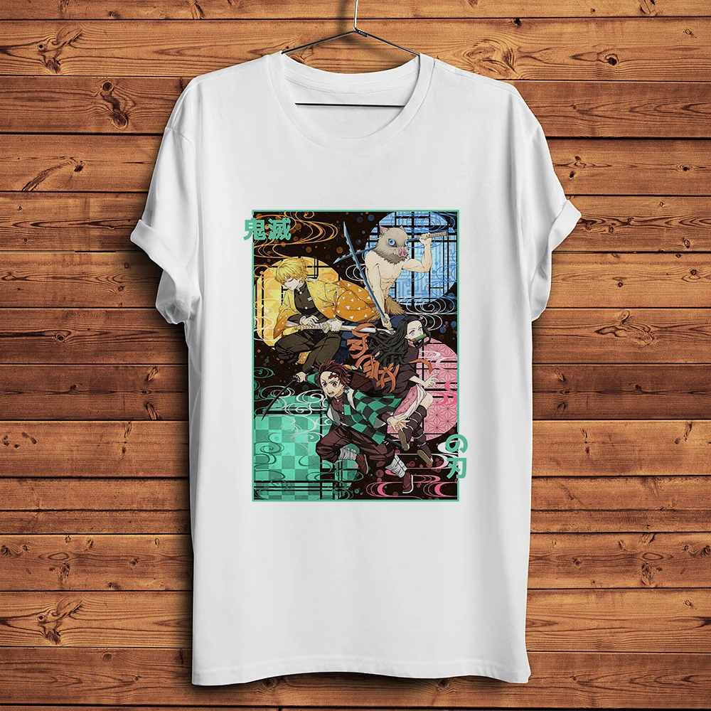

Футболка Tanjiro Zenitsu мужская с принтом, тенниска из 100% хлопка с короткими рукавами, однотонная летняя одежда с круглым вырезом, уличная одежда ...