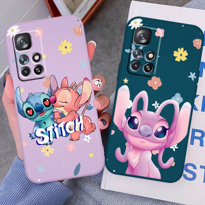 

Disney Angel Cute For Redmi K50 K40 K30 K20 10C X 9C T AT A 8A 7A Gaming Pro Plus Liquid Rope Silicone Phone Case