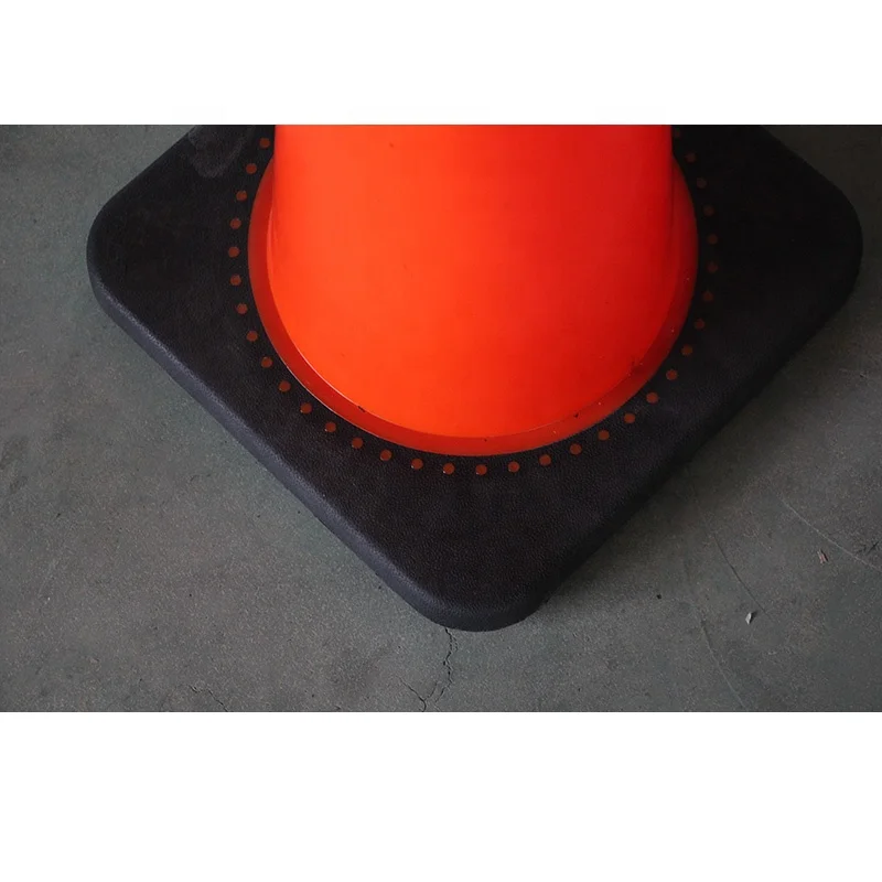 Индивидуальный логотип Оранжевый дорожный конус из ПВХ Высокая видимость