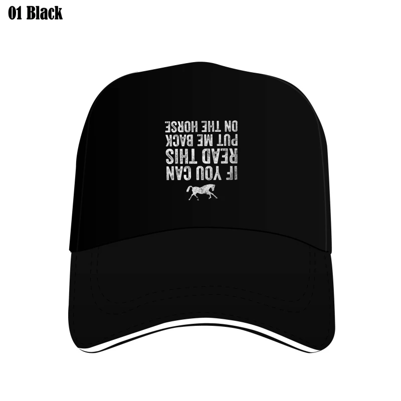 

Read This Put Me Back Bill Hats For Male Horse Riding Lover Sport Baseball Cap Novelty Custom Hat Soft Printed Flat Brim