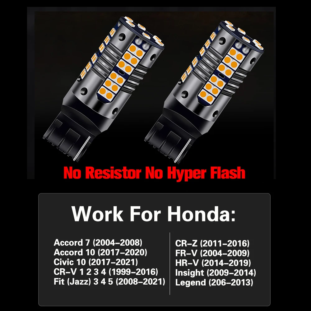 2 шт. светодиодные лампы для указателей поворота Honda Accord 7 10 Civic CRV 1 3 4 - купить по