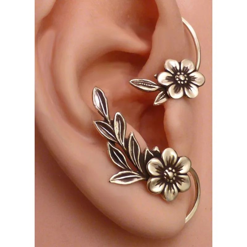 

2023 New Plant Floral Earloop Earrings Women's Personality, creativity, inspiration, ear bone clips