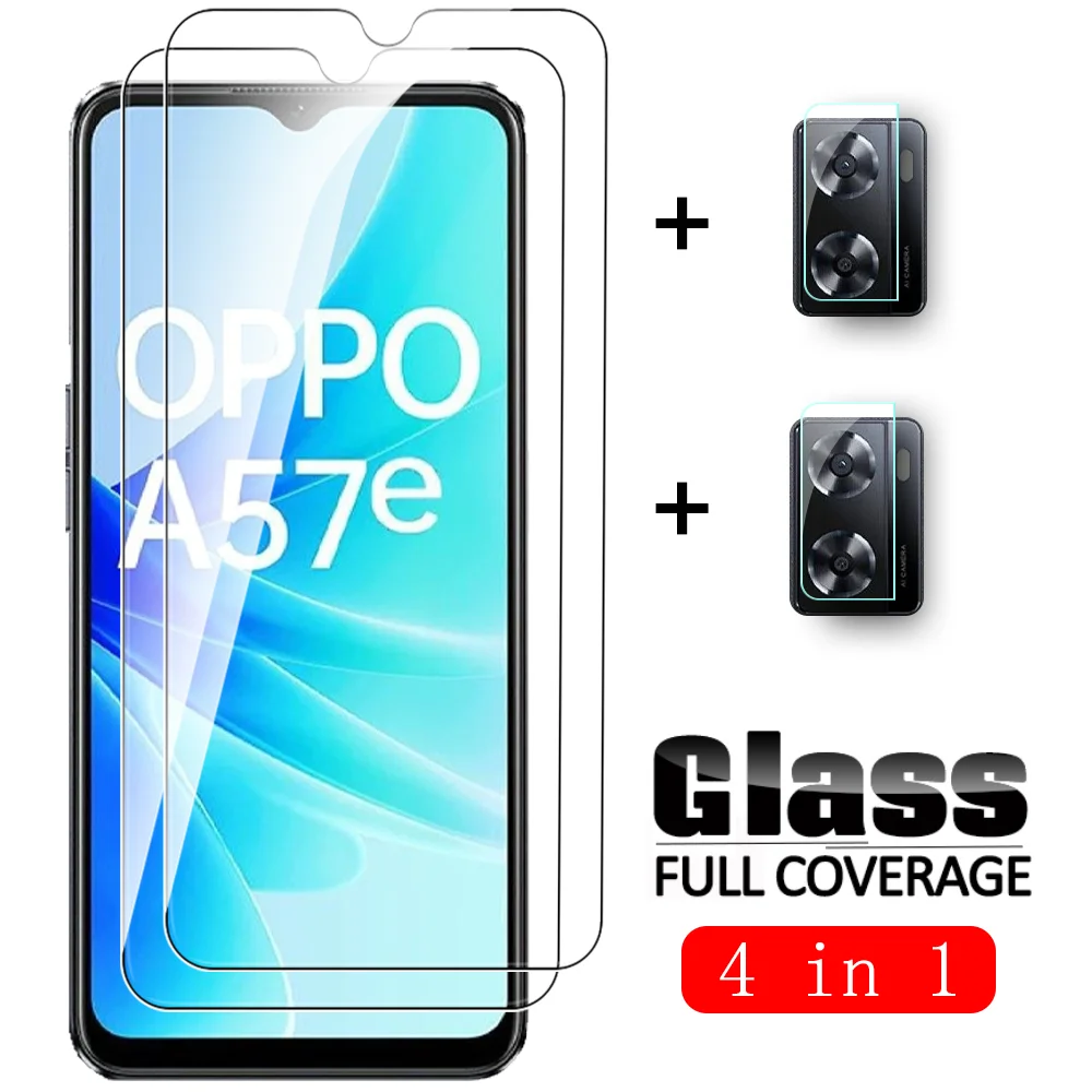 Закаленное стекло 4 в 1 для Oppo A57e A57s A77s A77, Защита экрана для OppoA 57s 77s 77 57e 4g 6,56 ', Защитная пленка для объектива камеры