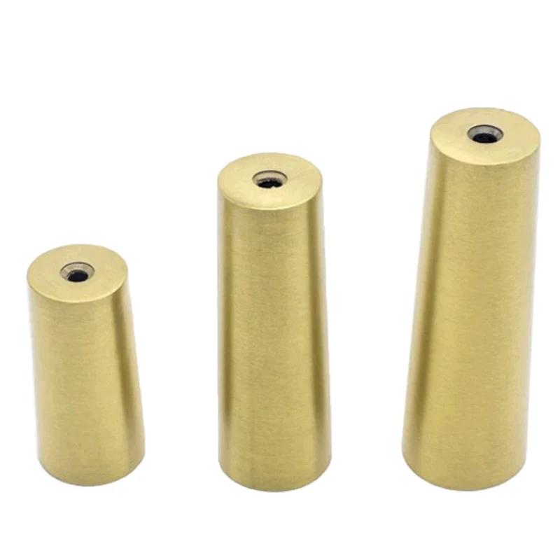 

High Quality 1Piece Gold Brass Cabinet Leg Cover Brass Color Chair feet Protector Sofa Leg Tube Metal Cup Furniture Leg Ferrules