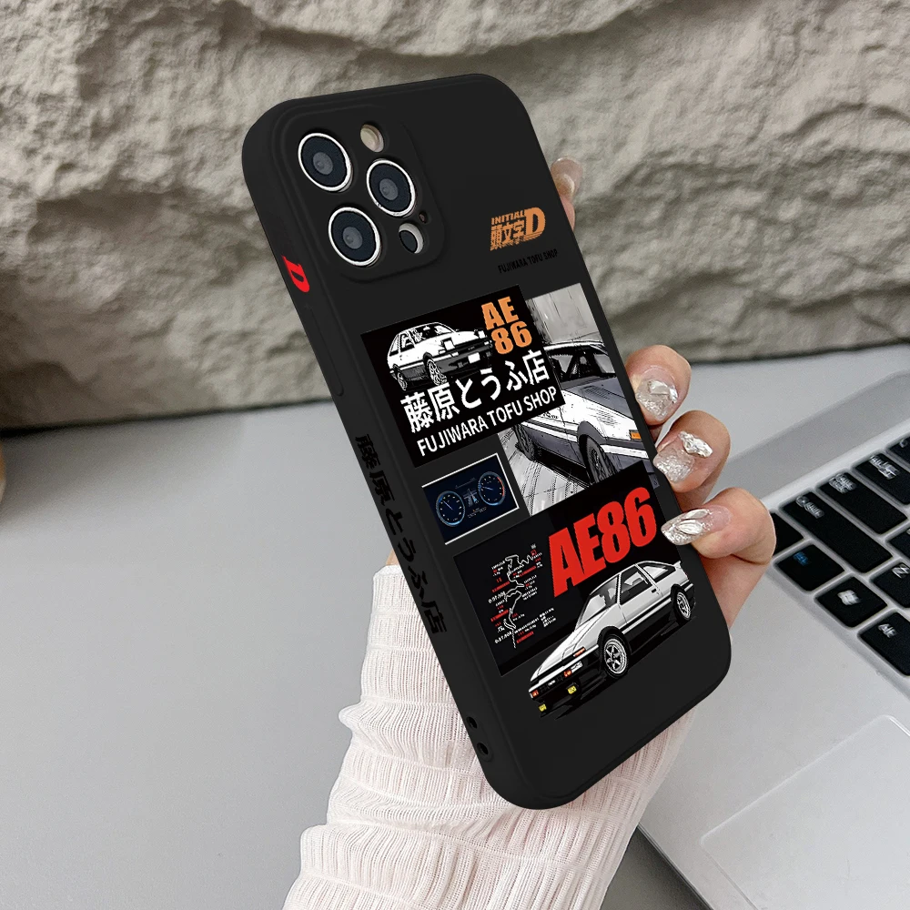 Initial D AE86 Phone Case for Vivo V30 V30e V29 V25 V21 Y50 Y36 Y35 Y28 Y22 Y21 Y20 Y17 Y16 Y15s Pro 4G 5G TPU Soft Cover