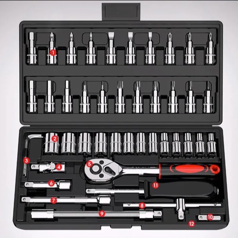 

Ключ с храповым механизмом, универсальный динамометрический ключ для обслуживания автомобиля, ручной инструмент для ремонта