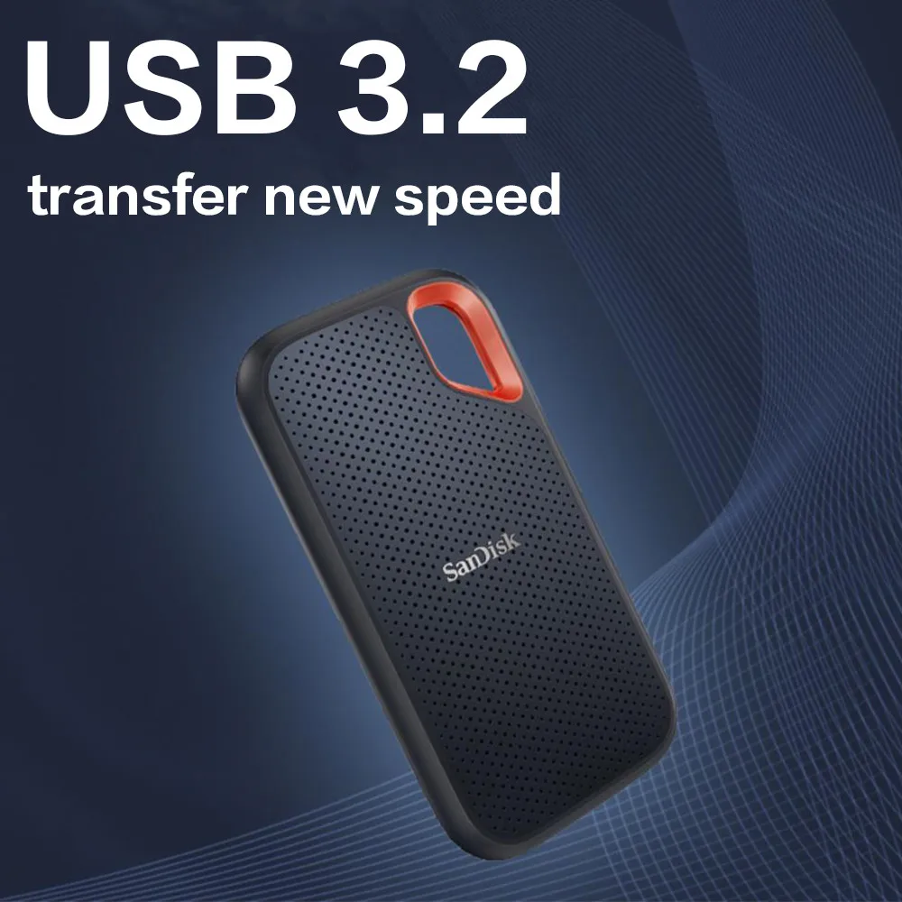Портативный SSD-накопитель SanDisk Extreme E61 1 ТБ USB3.2 Gen 2 Type C внешний твердотельный
