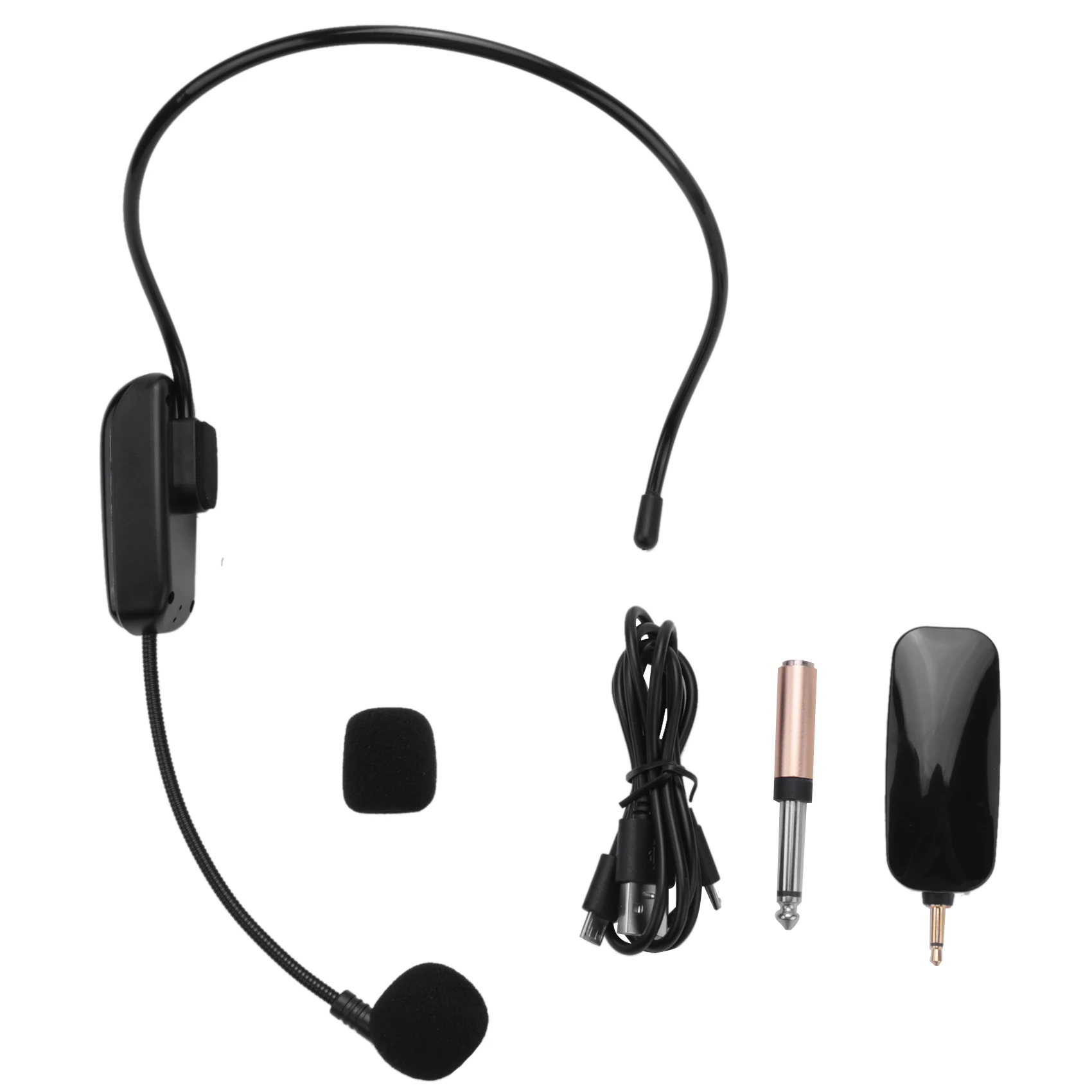 

2 IN 1 Handheld UHF Wireless Microphone Headset Professional Head-Wear Mic 30M Range for Teaching