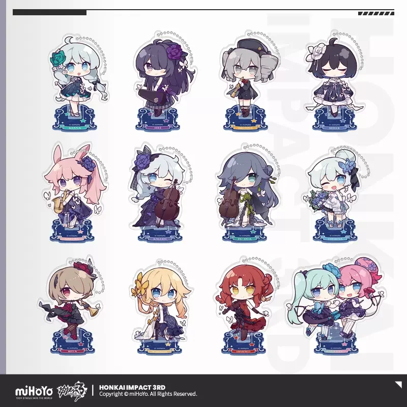 Фото Sunsyea Honkai Impact 3rd Official Merch miHoYo Original Authentic Theme Series Q Version Акриловая подставка Броня Фу Хуа Дюрандал №1