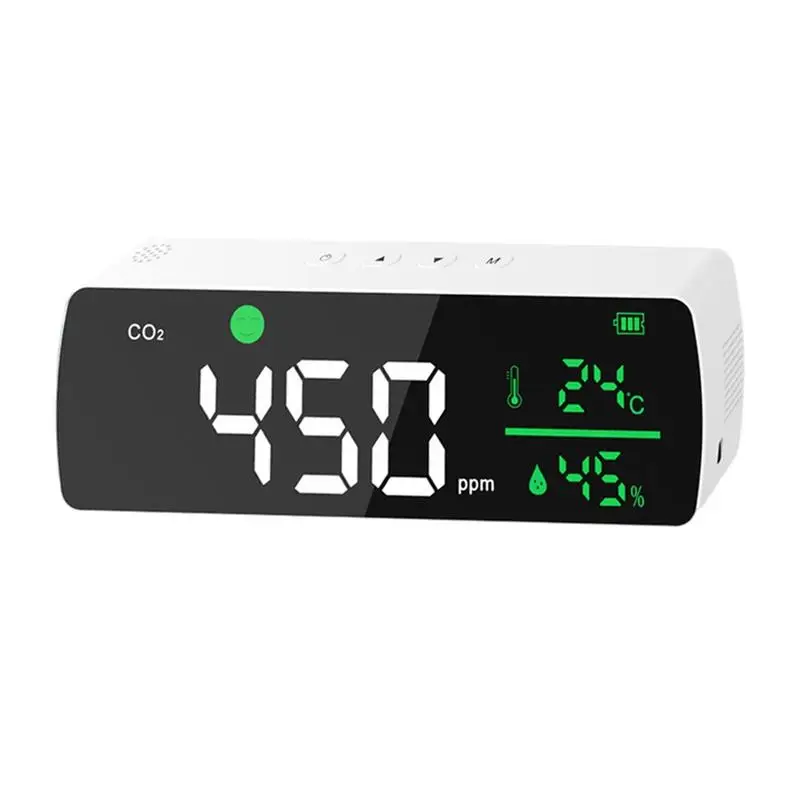 

Multi-function Air Quality Monitor Digital Display CO2 Detector Carbon Dioxide Monitor Indoor CO2 Humidity Temperature Meter