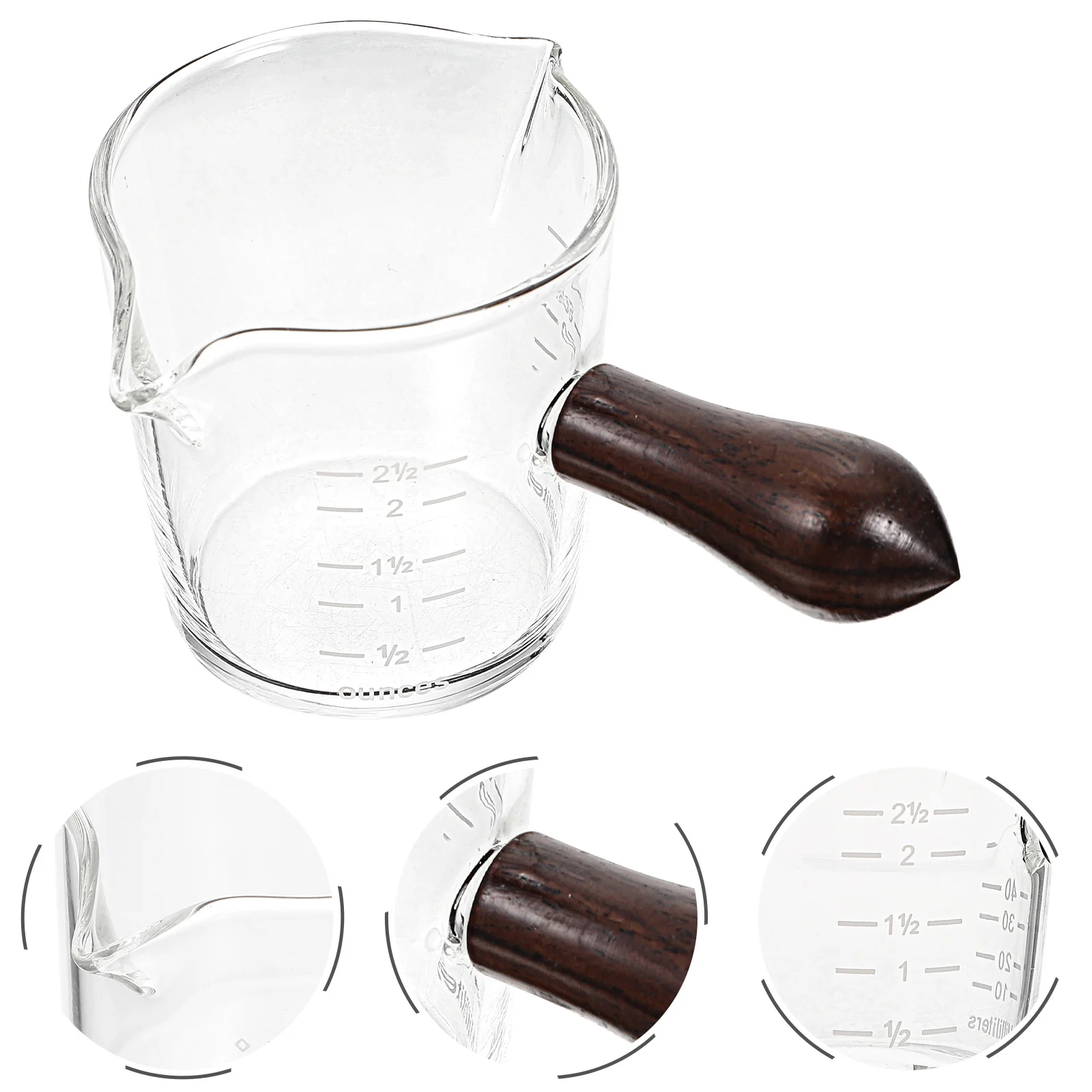 

Pitcher Glass Cup Espresso Creamermeasuring Shot Double Coffee Sauce Mouth Jug Minitea Small Cups Pourer Syrup Server Triple